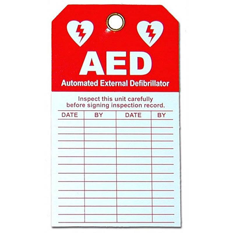 AED Monthly Inspection Tag